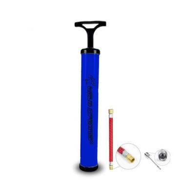 Imagem de Bomba de Ar Gold Sports II para Inflar 12" - 29 CM, Único, Azul, Uniss