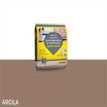 Imagem de Rejunte Superfino Porcelanato -1kg Várias Cores Quartzolit, Argila