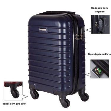 Imagem de Mala de bordo capacidade 10kg para viagem - Ultra Leve, Azul