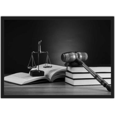 Imagem de Quadro Decorativo Direito Advocacias Escritórios Decorações Com Moldur