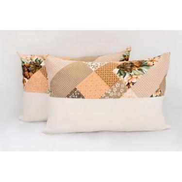 Imagem de 4 Fronha 100%algodão Estampado Salmon Com Palha Liso Ziper - THAIS ENX