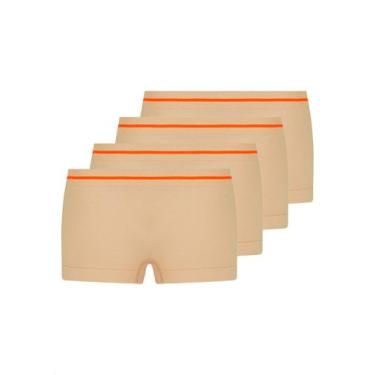 Imagem de Kit com 4 Calcinhas Infantil Lobinha 18720-001 - LUPO, Bege, GG