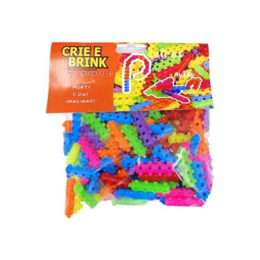 Imagem de Pinos Coloridos Encantados Para Montar Brinquedo Educativo Saco Com 10