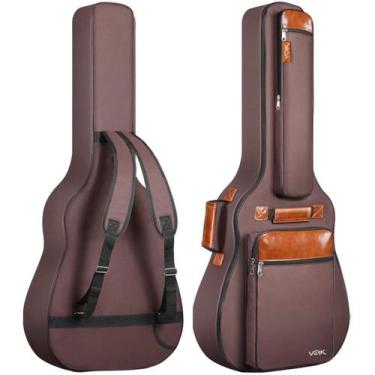 Imagem de Capa Para Violão Acolchoada Voik BV-4130M Marrom Alça Dupla