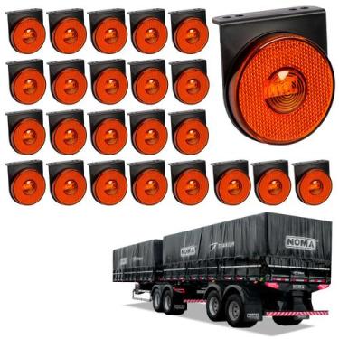 Imagem de 24 Lanterna Lateral Noma LED Âmbar 85mm c/ Suporte - Fio - DW Componen