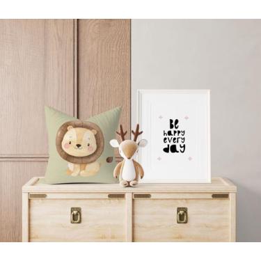 Imagem de Almofada com enchimento Infantil Leão Verde Claro - Core Decore