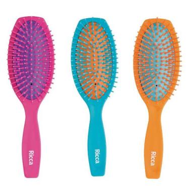 Imagem de Escova De Cabelo Ricca Color Block Oval 242