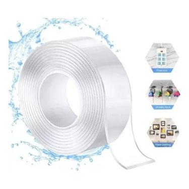 Imagem de Fita Dupla Face Forte Auto Colante Lavável Profissional Top - oem, 1M