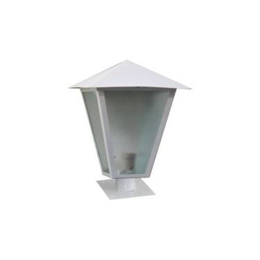 Imagem de Luminária Romana Parafusar no Muro Alumínio Branco 31cm - Ouro Minas