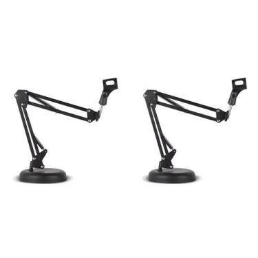 Imagem de 2 Braço Suporte Pedestal De Mesa Articulado Para Microfones - Waver, P