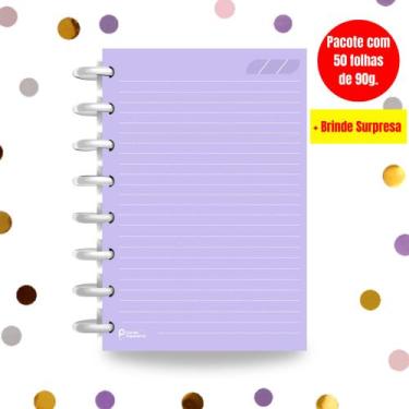Imagem de Refil Caderno de Disco Sistema Inteligente I Roxo Pastel - Cores, M+ 1