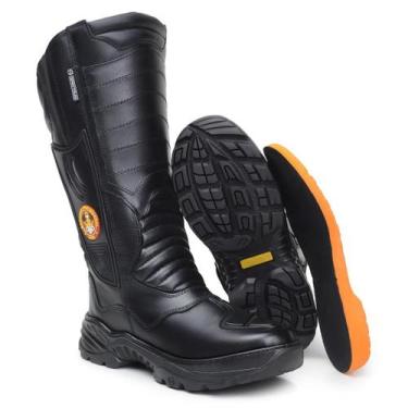 Imagem de Bota Cano Longo Coturno Unissex Bombeiro Civil Refletivos - Spectrun B