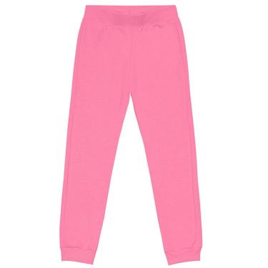 Imagem de Calça jogger básica infantil menina em moletom Brandili Rosa