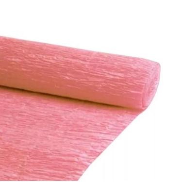 Imagem de 3 Rolinhos Papel Crepom Comum 48x200cm Papel Escolar Artesanato Decora