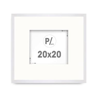 Imagem de Moldura Porta Retrato Quadro Fotos Arte 20x20 com Paspatur e Petg