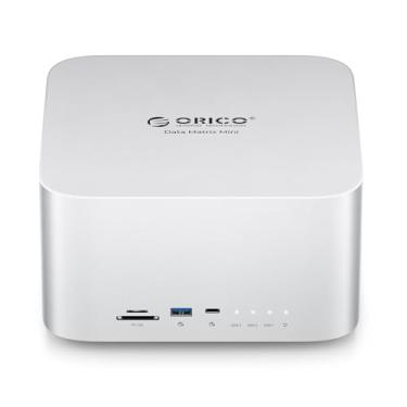 Imagem de ORICO DataMatrix Mini armazenamento externo de 10 TB, SSD de 2 TB com disco rígido externo de 8 TB, estação de ancoragem USB C e USB A de 10 Gbps compatível com Thunderbolt 3/4/5, leitor de cartão