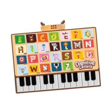 Imagem de menolana Tapete de piano para bebês, tapete de jogo de dança com 26 alfabetos, brinquedo musical interativo, música eletrônica, toque de animal, tapete de jogo