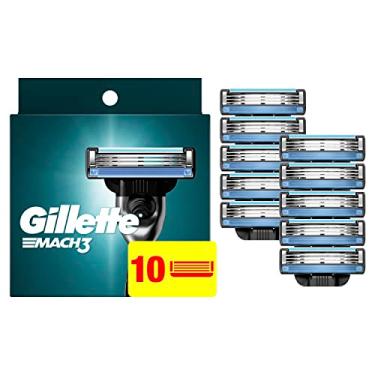 Imagem de Gillette Recargas de Lâmina de Barbear Mach3 para Homens, 10 Recargas de Lâmina de Barbear