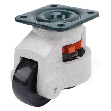 Imagem de Rodízio de Nivelamento, Bancada de Montagem Em Placa de Altura Ajustável Rodízio Giratório Rodízios Industriais para Serviços Pesados com Roda de 75 Mm e Base de Borracha para