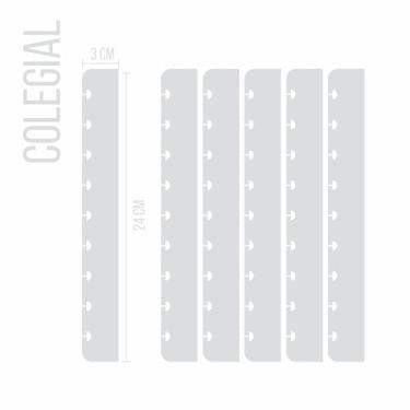 Imagem de Kit 03 Pares Filete Conector para Capas de Sistema de disco Inteligente em Plástico PP Cristal (Médio - 24x3cm)