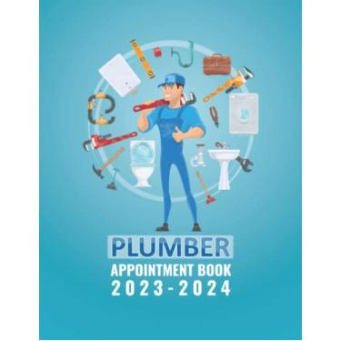 Imagem de Plumber Appointment Book 2023-2024: 2-Year Weekly, and Daily appointments Planner with Date from 8 a.m. to 8 p.m. with 15 minutes slots