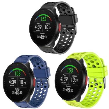 Imagem de Pulseira esportiva de substituição de silicone de 20 mm e 22 mm com fivela de metal compatível com smartwatch Polar Unite, Ignite, Ignite 2, Ignite 3, Pacer, Pacer Pro, Vantage V3, Grit X, Grit X Pro,