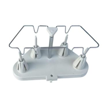 Imagem de shamjina Suporte de carretel de linha para máquina de costura, versátil, prático, resistente, metal, trapézio, organizador de fios, rack