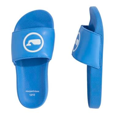 Imagem de vineyard vines Deslizadores de piscina com bolinhas de baleia para meninos, Azul casco, 10-11 Toddler