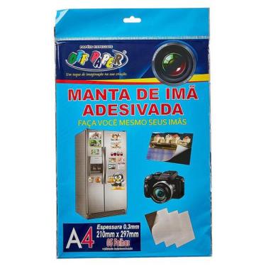 Imagem de Manta De Imã Adesivada Papel Magnética A4 Off Paper Preto