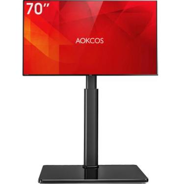 Imagem de Suporte de TV de Chão AOKCOS para TVs de 32 a 70 Polegadas - com Rotaç