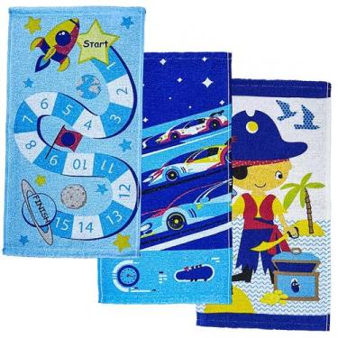 Imagem de Kit com 3 Toalha Lancheira Escolar Infantil Estampas Menino e Menina -