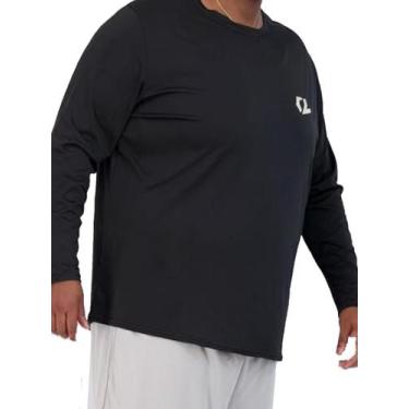 Imagem de Camisa Uv Masculina Plus Size Blusa Proteção 50 Manga Longa Camiseta T