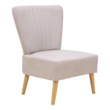 Imagem de Poltrona Sitial Bege Tecido 84x70x64 Cm Dublin - Just Home Collection