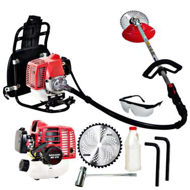 Imagem de Roçadeira Profissional Costal Nakashi C270N 25,4cc á Gasolina Com Motor NK270 Robusta e Resistente