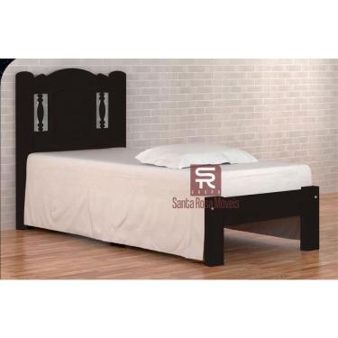 Imagem de Cama Solteirão (Solteiro Extra) Bella de Madeira Maciça Tauari - Cor Tabaco