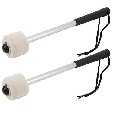 Imagem de MUNEFE Tambor de cabeça de feltro de lã, martelo de bateria, bastão anti -slip bass bastões