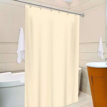 Imagem de Cortina Banheiro Box Bege Antimofo 1,80 X 2,00 Pvc