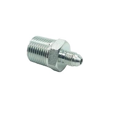 Imagem de CDQBWKJGFJ 2 peças adaptador de tubo 1/10.2 cm macho 37° Flare JIC x 1/5.1 cm macho NPT aço hidráulico encaixe