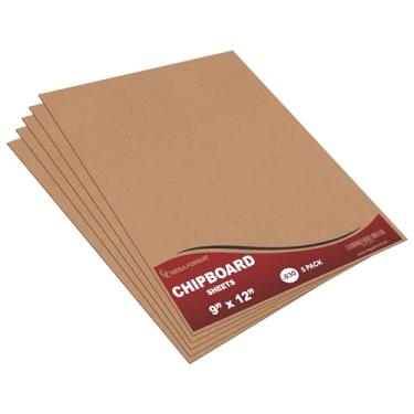 Imagem de Mega Format Folhas de papelão, aglomerado, papelão 0,030 de espessura - papel de papelão, inserções para correspondências, artesanato, folhas grandes (23 x 30 cm, pacote com 5)