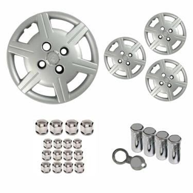 Imagem de Jogo Calota Aro 13 Corsa Classic 2012 à 2015 + Selo Resinado + Tampa Ventil + Capa Parafuso