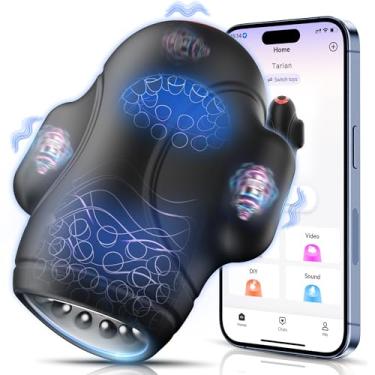 Imagem de Vibiul Male Sex Toys for Men - 4IN1 Male Masturbator Penis Vibrator 10 Vibrating & 3 Motors Male Stroker with App Control, 360° Wrapping Adult Sex Toy for Training & Increase Endurance, Sex Machine