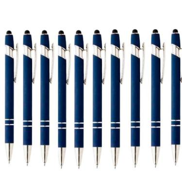 Imagem de Kit Com 75 Canetas Touch Esferográfica Escrita Azul - Luxo - LUALKI ST