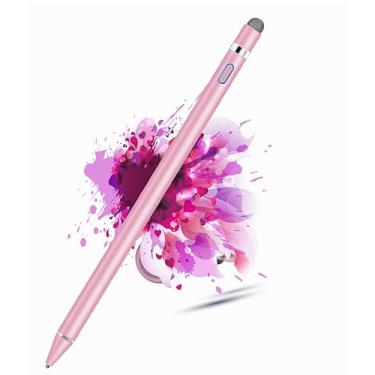 Imagem de Caneta Stylus ativa para desenho e escrita com tela sensível ao toque, recarregável de alta sensibilidade com ponta fina de 1,45 mm, caneta Stylus para iPad/iPad Pro/Mini/Android/Smartphones/Tablets