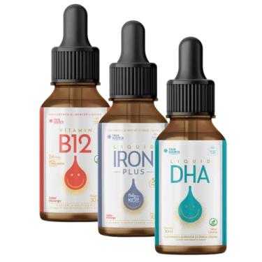Imagem de Kit Iron Plus + Multivitamín DHA + Vitamin B12 (30ml cada) - True Source