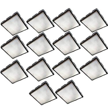 Imagem de Ralo Oculto Discreto Kit 14 Uni Aço Inox 15X15 Anti Odor Lavanderia Banheiro Lavabo Lim...