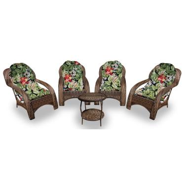 Imagem de Conjunto de Poltronas Fibra Sintética e 1 Mesa Centro