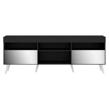 Imagem de Rack Retrô Com Espelho Para Tv Até 65´´ Com 2 Portas