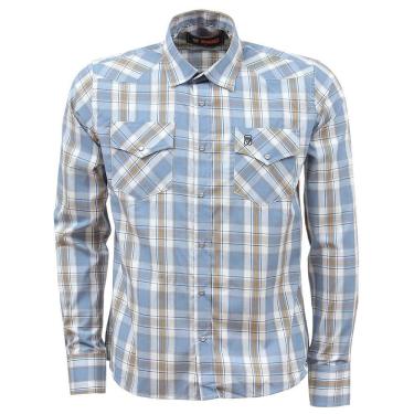 Imagem de Camisa Masculina Manga Longa Azul Cowboy Winner 37684