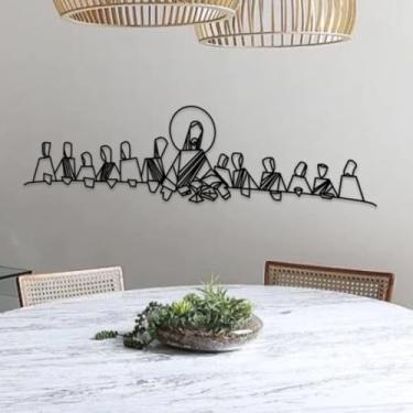 Imagem de Quadro Santa Ceia Moderna em MDF – Releitura Artística para Sala de Jantar
