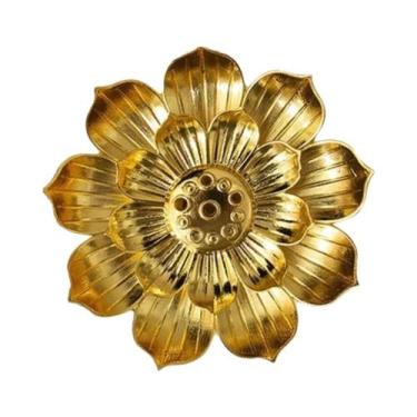 Imagem de Suporte De Incenso Em Liga De Linha Lotus Com Base De Espiral De Sânda